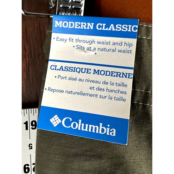 Columbia Hiking Ripstop Shorts‎ 9" Inseam Modern Classic Omni-Shade Green Men 38 - Picture 2 of 7